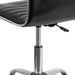 Online Alan Armless Vinyl Swivel Low Back Task Office Chair, Black/Chrome (DS512BBK) Office Chairs