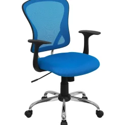 Sale Alfred Ergonomic Mesh Swivel Mid-Back Task Office Chair, Blue (H8369FBL) Office Chairs