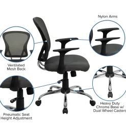 Discount Alfred Ergonomic Mesh Swivel Mid-Back Task Office Chair, Dark Gray (H8369FDKGY) Office Chairs