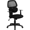 Outlet Ariel Ergonomic Mesh Swivel Mid-Back Task Office Chair, Black (BT2755BK) Office Chairs