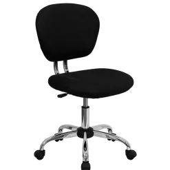 Best Beverly Armless Ergonomic Mesh Swivel Mid-Back Padded Task Office Chair, Black (H2376FBK) Office Chairs
