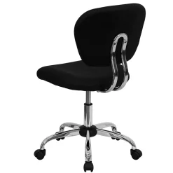 Best Beverly Armless Ergonomic Mesh Swivel Mid-Back Padded Task Office Chair, Black (H2376FBK) Office Chairs