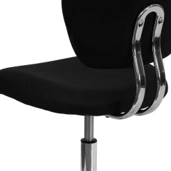 Best Beverly Armless Ergonomic Mesh Swivel Mid-Back Padded Task Office Chair, Black (H2376FBK) Office Chairs