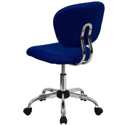 Online Beverly Armless Ergonomic Mesh Swivel Mid-Back Padded Task Office Chair, Blue (H2376FBLUE) Office Chairs