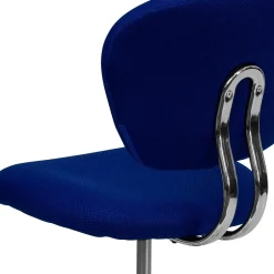 Online Beverly Armless Ergonomic Mesh Swivel Mid-Back Padded Task Office Chair, Blue (H2376FBLUE) Office Chairs