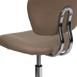 Hot Beverly Armless Ergonomic Mesh Swivel Mid-Back Padded Task Office Chair, Coffee Brown (H2376FCOF) Office Chairs