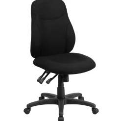 Outlet Brandy Armless Ergonomic Fabric Swivel Mid-Back Task Office Chair, Black (BT90297M) Office Chairs