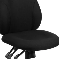 Outlet Brandy Armless Ergonomic Fabric Swivel Mid-Back Task Office Chair, Black (BT90297M) Office Chairs