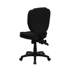 Online Caroline Armless Ergonomic Fabric Swivel Mid-Back Multifunction Task Office Chair, Black (GO930FBK) Office Chairs