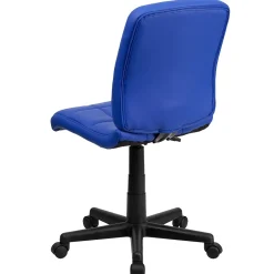 Best Clayton Armless Vinyl Swivel Mid-Back Quilted Task Office Chair, Blue (GO16911BLUE) Office Chairs