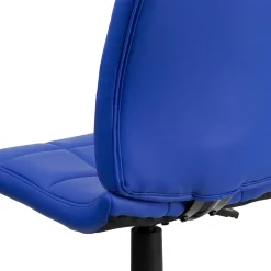 Best Clayton Armless Vinyl Swivel Mid-Back Quilted Task Office Chair, Blue (GO16911BLUE) Office Chairs