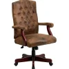 Online Derrick Microfiber Swivel Executive Office Chair, Bomber Brown (802BRN) Office Chairs