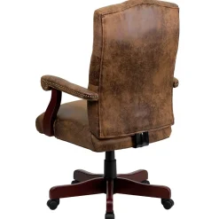 Online Derrick Microfiber Swivel Executive Office Chair, Bomber Brown (802BRN) Office Chairs