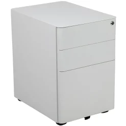 New 3-Drawer Cabinet, Legal & Letter Files, White, 21" (HZCHPL01W) File Cabinets