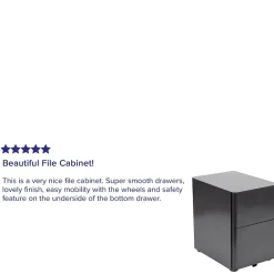 Hot 3-Drawer Cabinet, Legal & Letter Files, Black, 21