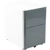 Best 3-Drawer Cabinet, Legal & Letter Files, White/Charcoal, 21" (HZCHPL02GRYWH) File Cabinets