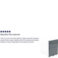 Best 3-Drawer Cabinet, Legal & Letter Files, White/Charcoal, 21