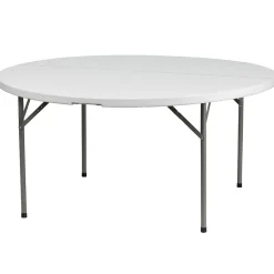 Best Elon Folding Table, 60" x 60", Granite White (DADYCZ154GW) Folding Tables