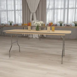 Hot Fielder Folding Table, 72" x 30", Birchwood (XA3072BIRCHM) Folding Tables