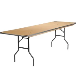 Clearance Fielder Folding Table, 96" x 30", Birchwood (XA3096BIRCHM) Folding Tables