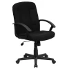 Garver Fabric Swivel Mid-Back Executive Office Chair, Black (GOST6BKFAB) Office Chairs