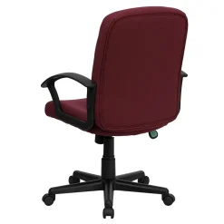 Discount Garver Fabric Swivel Mid-Back Executive Office Chair, Burgundy (GOST6BYFAB) Office Chairs