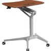 Online Gia 28"W Rectangular Adjustable Standing Computer Desk, Mahogany (NANIP10) Standing Desks