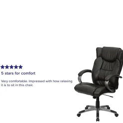 Hansel Ergonomic LeatherSoft Swivel High Back Executive Office Chair, Espresso Brown (BT9088BRN) Office Chairs