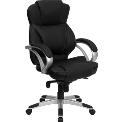 Hawkins Ergonomic LeatherSoft Swivel High Back Executive Office Chair, Black (H9626L2) Office Chairs