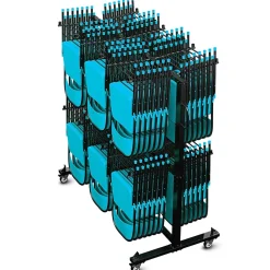 Hand Trucks & Dollies<Flash Furniture Hawkins Folding Table and Chairs Mobile Cart, 660 lb. Capacity, Black (QINSHD245425)