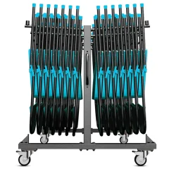 Hand Trucks & Dollies<Flash Furniture Hawkins Folding Table and Chairs Mobile Cart, 330 lb. Capacity, Black (QINFRCW45425)