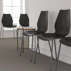 Outlet HERCULES Series Plastic Stacking Chair, Black (RUT288BK) Folding & Stacking