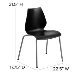 Outlet HERCULES Series Plastic Stacking Chair, Black (RUT288BK) Folding & Stacking