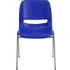 New Hercules Molded Plastic Shell Stackable Chair With Chrome Frame, Navy, 16/Pack Folding & Stacking