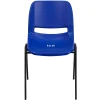 Clearance Hercules Shell Ergonomic Stack Chair With Black Frame and 14" Seat, Navy, 15/Pack Folding & Stacking