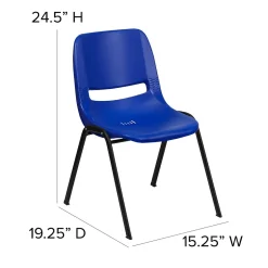 Online HERCULES Series Plastic Kid's Shell Stack Chair, Navy/Black (RUT14NVYBK) Folding & Stacking