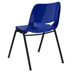 Online HERCULES Series Plastic Kid's Shell Stack Chair, Navy/Black (RUT14NVYBK) Folding & Stacking