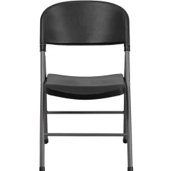 Discount HERCULES™ Plastic Armless Folding Chair, Black, 6/Pack Folding & Stacking