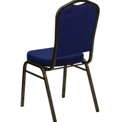 Discount HERCULES™ Fabric Gold Vein Frame Crown Back Banquet Chair, Navy Blue, 4/Pack (4FDC01GV208) Folding & Stacking