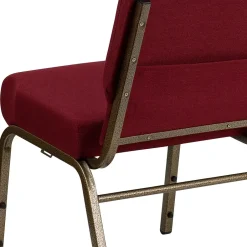 Outlet HERCULES Series Fabric Church Stacking Chair, Burgundy/Gold Vein Frame (FCH2214GV369) Folding & Stacking