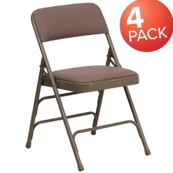 New Hercules Banquet/Reception Folding Fabric Chairs, Beige, 4/Pack (BELNICK INC (NSP)) Folding & Stacking