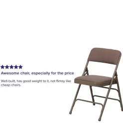 New Hercules Banquet/Reception Folding Fabric Chairs, Beige, 4/Pack (BELNICK INC (NSP)) Folding & Stacking