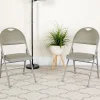 HERCULES™ Triple Braced Vinyl Armless Folding Chair, Gray, 4/Pack (4HAMC705AV3GY) Folding & Stacking