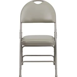 HERCULES™ Triple Braced Vinyl Armless Folding Chair, Gray, 4/Pack (4HAMC705AV3GY) Folding & Stacking