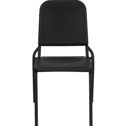 Clearance HERCULES Series Plastic Stackable Melody Band/Music Chair, Black (HFMUSIC) Folding & Stacking