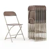 Online HERCULES™ Plastic Armless Folding Chair, Premium Brown, 10/Pack Folding & Stacking