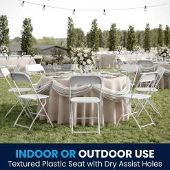 Sale HERCULES™ Plastic Armless Folding Chair, Premium White, 32/Pack Folding & Stacking