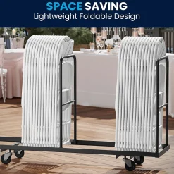 Outlet HERCULES™ Plastic Armless Folding Chair With Fan Back, White, 40/Pack (40LEL4WHITE) Folding & Stacking