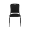 HERCULES™ Vinyl Silver Vein Frame Banquet Chair, Black, 10/Pack Folding & Stacking