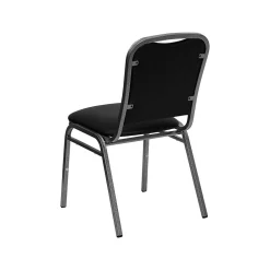 HERCULES™ Vinyl Silver Vein Frame Banquet Chair, Black, 10/Pack Folding & Stacking